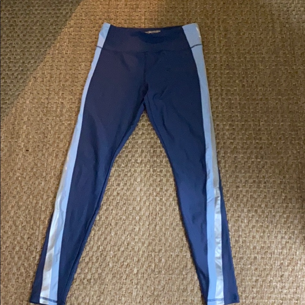 blue full length leggings